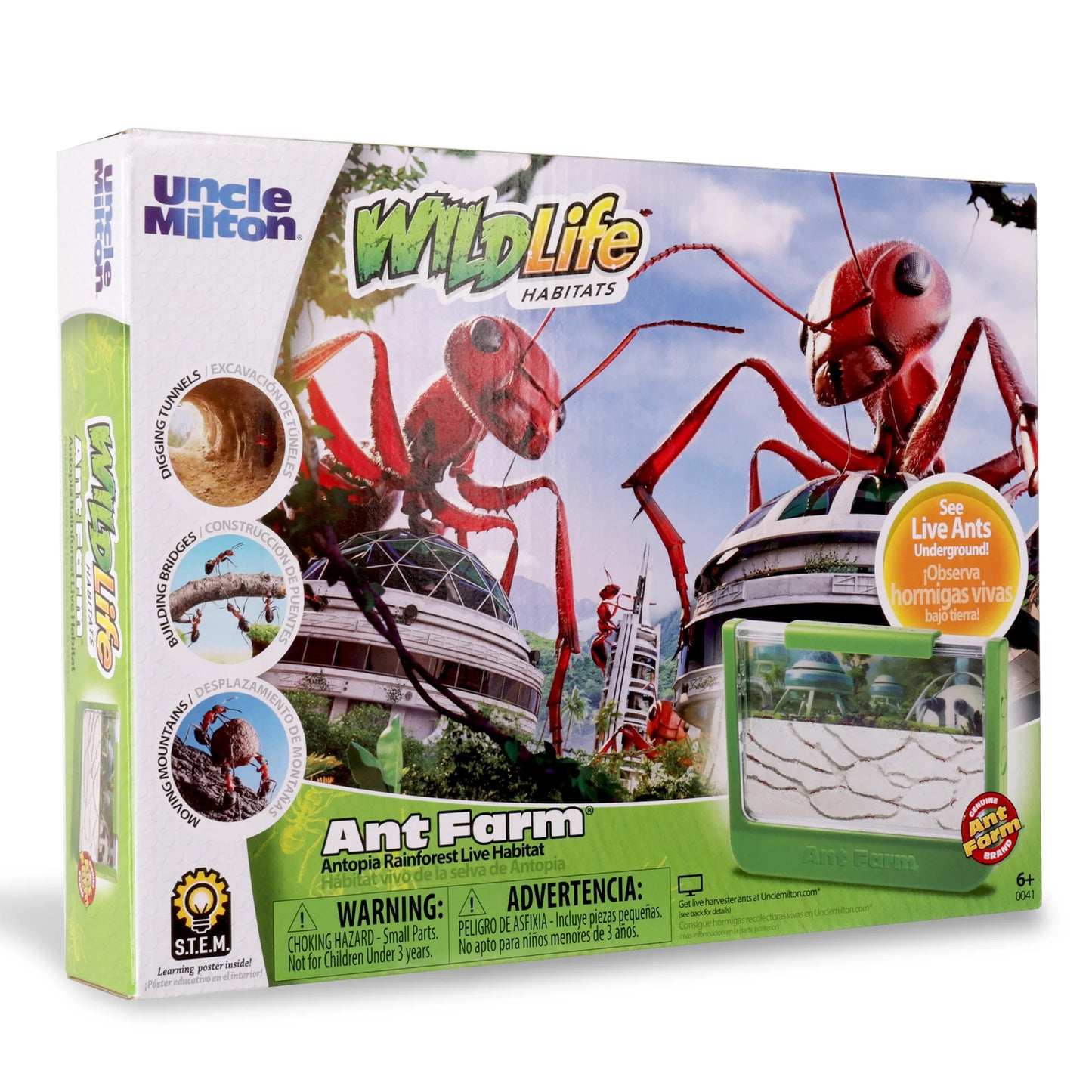 Ant Farm - Rainforest - Green - Uncle Milton Scientific Educational Toy