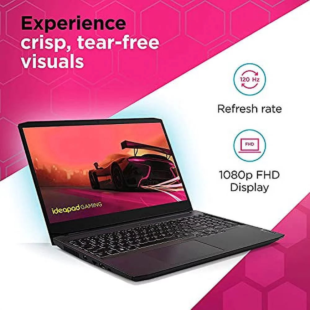 2022 Newest IdeaPad 3 Gaming Notebook 15.6" FHD 120Hz IPS Display, Ryzen 5 5600H (Beats i7-10700), NVIDIA GeForce GTX 1650, 64GB RAM, 2TB SSD, Backlit Keyboard, Windows 11