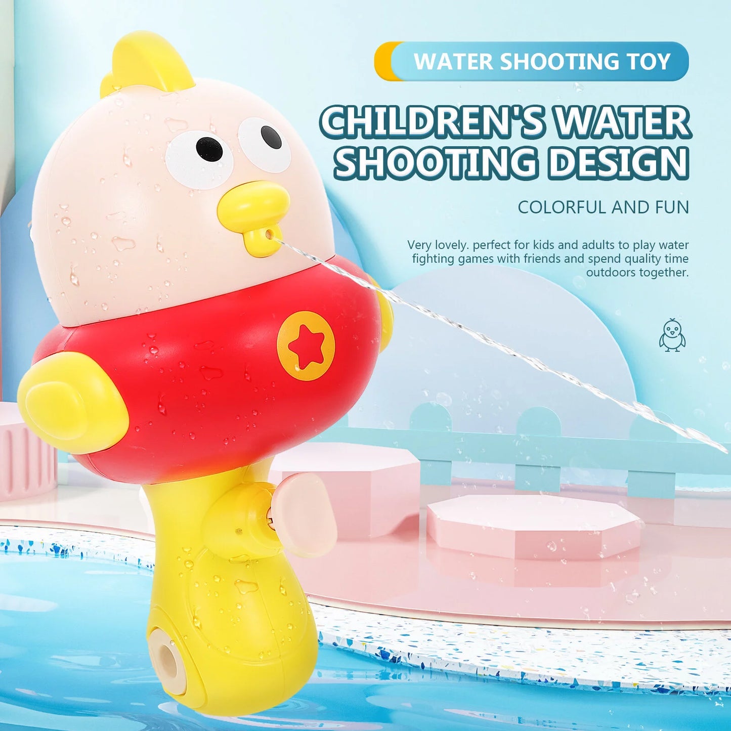 4pcs Interesting Squirt Shooter Wear-resistant Fluid Toy Interactive Squirt Toy Kids Supply