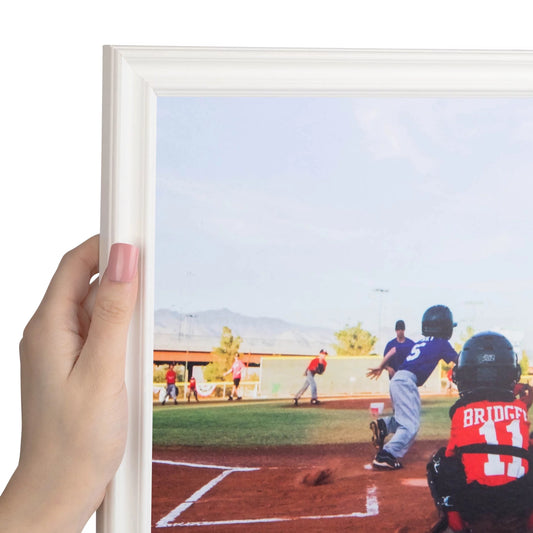 ArtToFrames 20x20 Inch White Picture Frame, This White Wood Poster Frame is Great for Your Art or Photos, Comes with 060 Plexi Glass (4100)