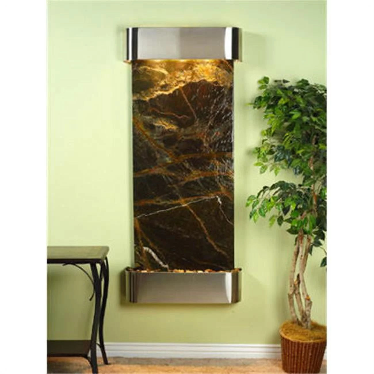 Adagio IFR2005 Inspiration Falls - Green Rainforest Marble Wall Fountain