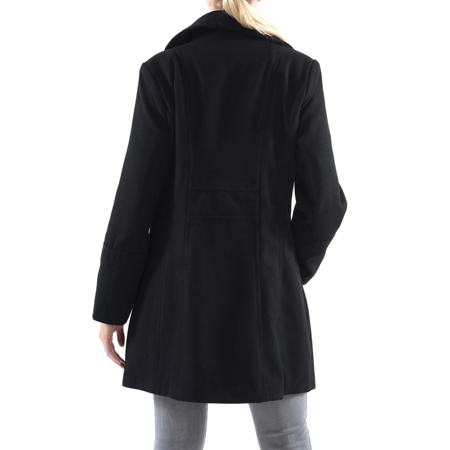 Alpine Swiss Norah Womens Wool Coat Double Breasted Peacoat Jacket Overcoat