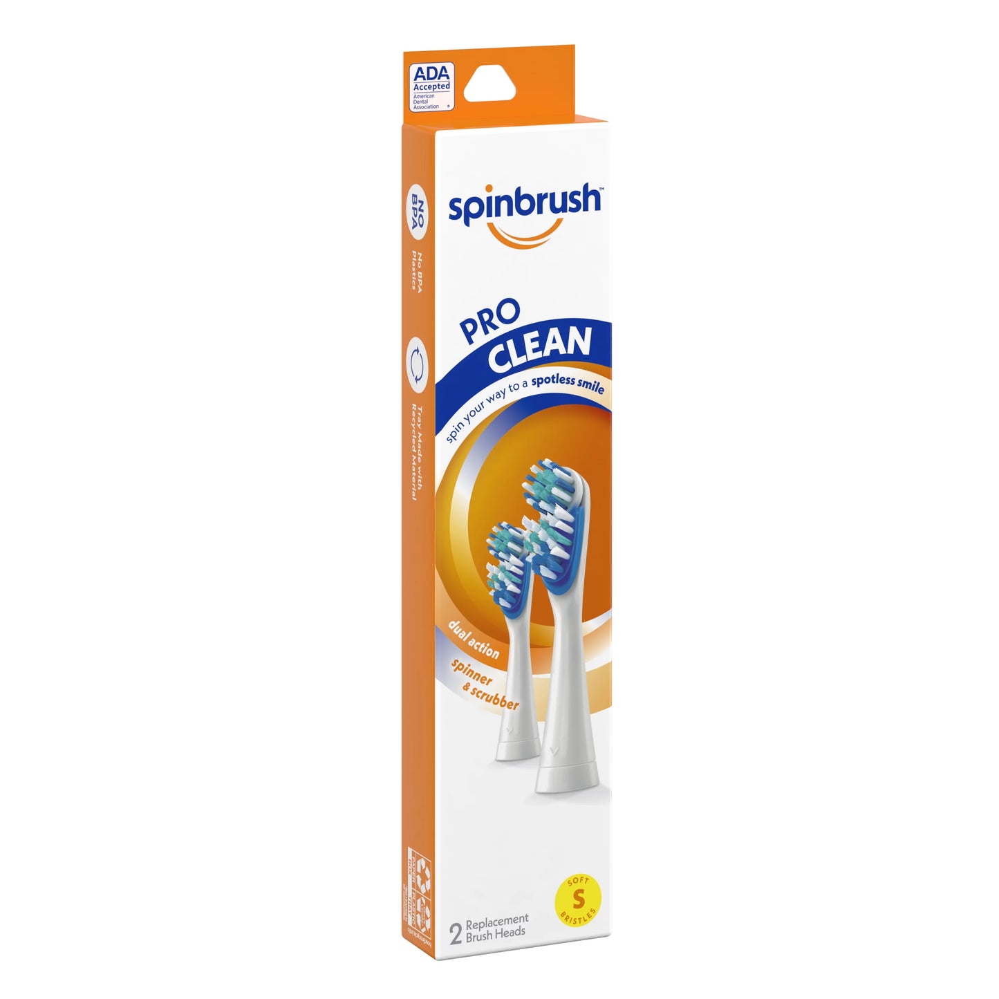 6 Pack - Arm & Hammer Spinbrush Pro Clean Replacement Brush Heads Soft 2 in Each