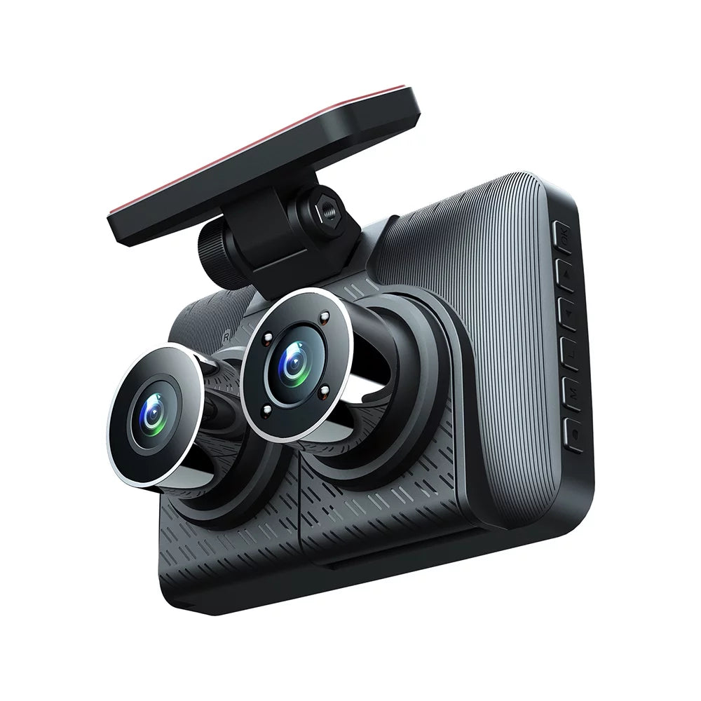 Andoer Dash Cam Front and Rear Inside 3 Cameras 1080+720+480P 4in Car Rearview Mirror Car Video Recording Camcorder Night Vision Car Camera Recorder Auto Safety Driving Recorder