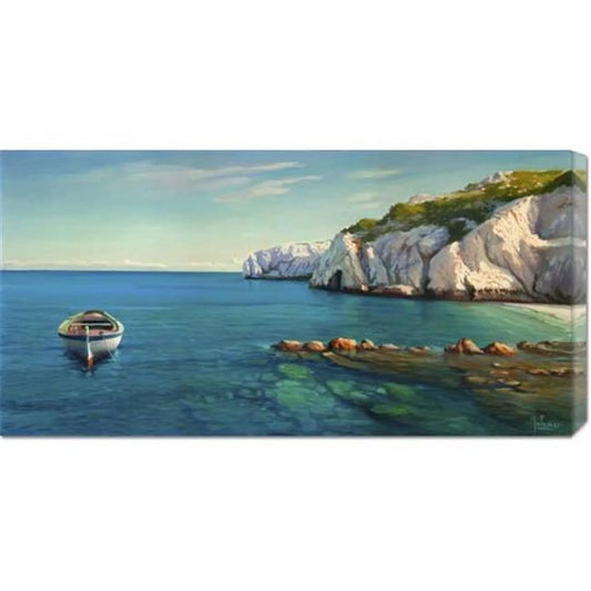 Adriano Galasso 'Caletta mediterranea' Stretched Canvas