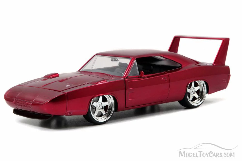 1969 Dodge Charger Daytona Red "Fast & Furious 7" (2015) Movie 1/24 Diecast Model Car by Jada