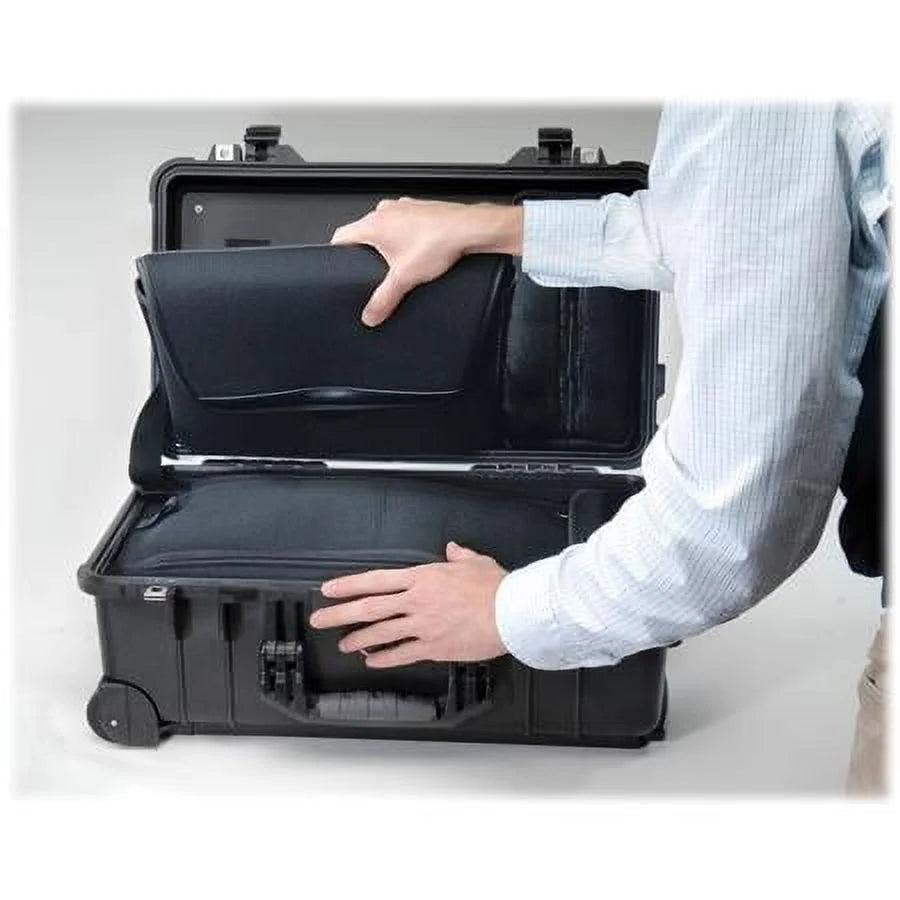 1510LOC TSA Portable computer Overnight Liquid Hard Case with Wheels, Black