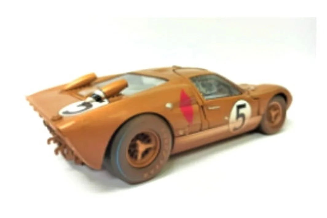 1966 Ford GT-40 MK II #5 After Race (Dirty Version), Gold - Shelby Collectibles SC430G - 1/18 scale Diecast Model Toy Car