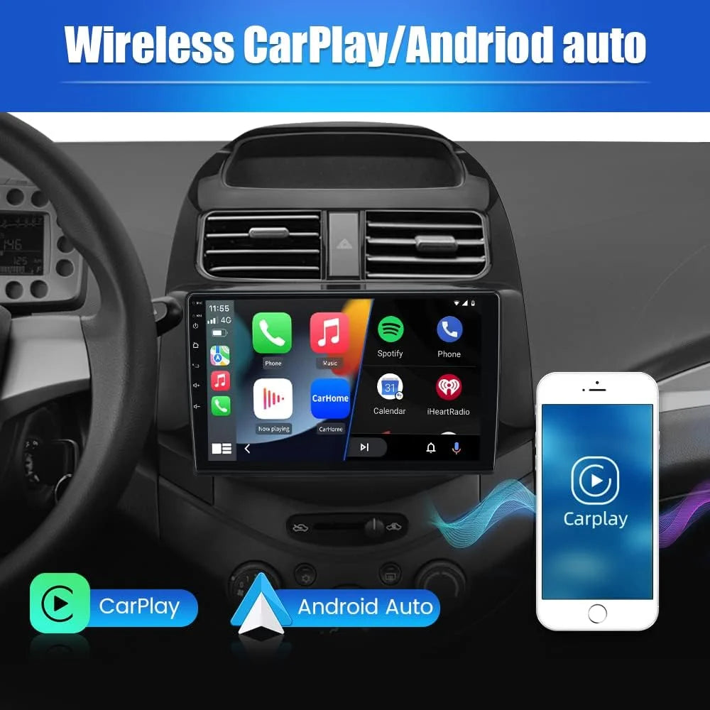 2G+32G 9 inch Car Radio Stereo for Chevy Spark 2013 2014 2015 with Wireless Android Auto carplay