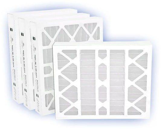 Air Filter Furnace, Purolator Key Pleat Extended Surface Pleated Air Filter, Mechanical MERV 8, Nominal Size 20”H x 20”W x 4”D, Actual Size 19-1/2" Height x 19-1/2" Width x 3-3/4" Depth, (Pack of 4)