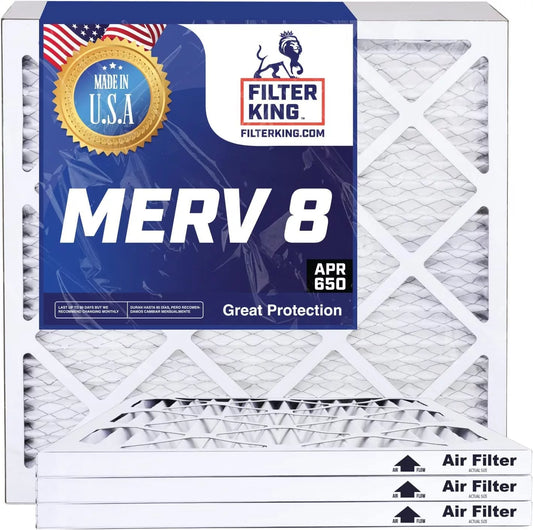 21x21x1 Air Filter | 4-PACK | MERV 8 HVAC Pleated AC Furnace Filters | Actual Size 21 x 21 x .75