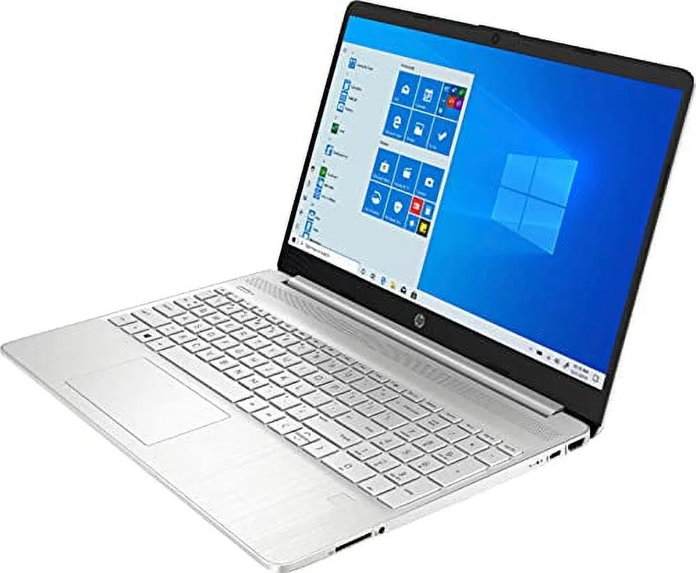 2022 15.6" HD Display Portable computer PC 11th Gen 4-Core i5-1135G7 12GB DDR4 RAM 256GB NVMe SSD Iris Xe Graphics Webcam HDMI Fingerprint USB C Windows 10 Home Silver w/RE 32GB USB 3.0 Drive