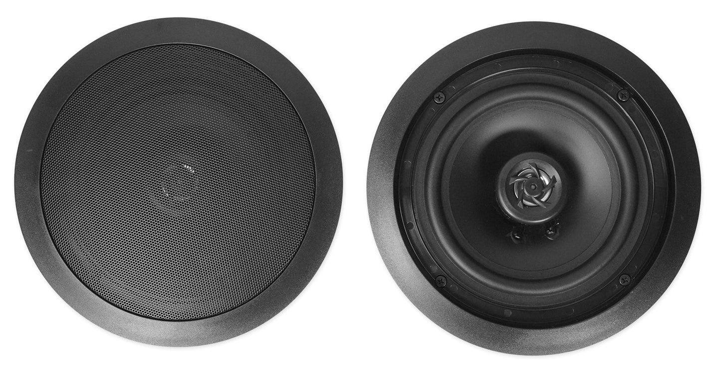 6000w 6) Zone, Home Theater Bluetooth Receiver+(12) Black 6.5" Ceiling Speakers