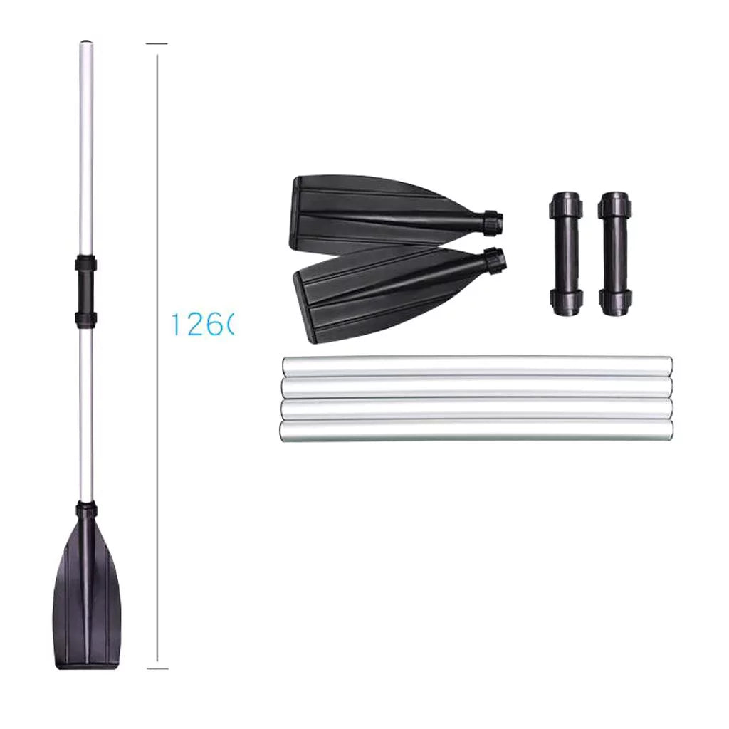 1 Pair 49.6 inches - Heavy Duty Aluminum Alloy Lightweight Boat Oars for Inflatable Kayaks Canoe Raft Rubber Dinghy