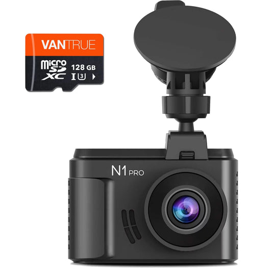 (Vantrue 128GB included)Vantrue N1 Pro Mini Dash Cam Full HD 1920x1080P Car Dash Camera 1.5 inch 160 DashCam with Night Vision Sensor, 24 Hours Parking Mode, Motion Sensor, Collision Detection