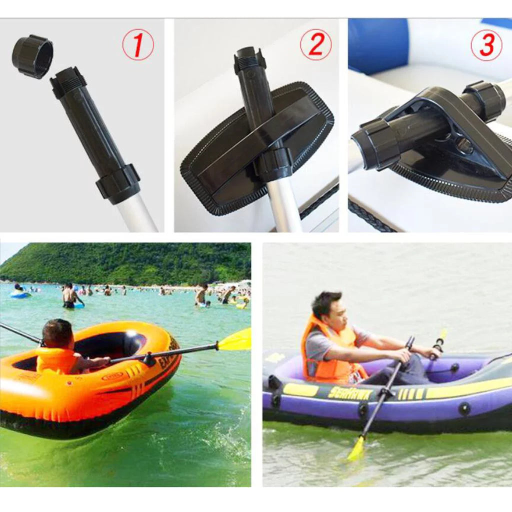 1 Pair 49.6 inches - Heavy Duty Aluminum Alloy Lightweight Boat Oars for Inflatable Kayaks Canoe Raft Rubber Dinghy