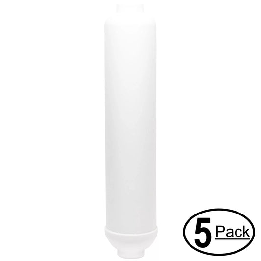 5-Pack Replacement for Expres Liquid ROUV5D Inline Filter Cartridge - Universal 10-inch Cartridge for Express Fluid 6 Stage UV Reverse Osmosis Filtration System - Denali Pure Brand