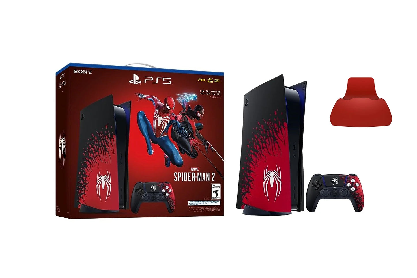 2023 Holiday Bundle PlayStation_PS5 Gaming Console (Disc Version) Marvel’s Spider-Man 2 Limited Edition Bundle with Controller Display Stand