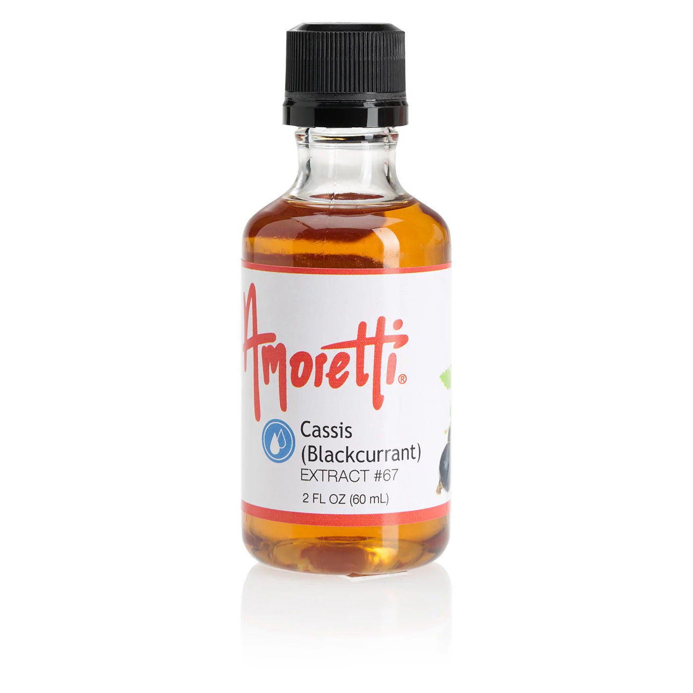 Amoretti - Cassis (Blackcurrant) Extract Fluid Soluble 4 oz - Highly Concentrated & Perfect For Pastry, Savory, Brewing, and more, Preservative Free, Vegan, Kosher Pareve, Keto Friendly