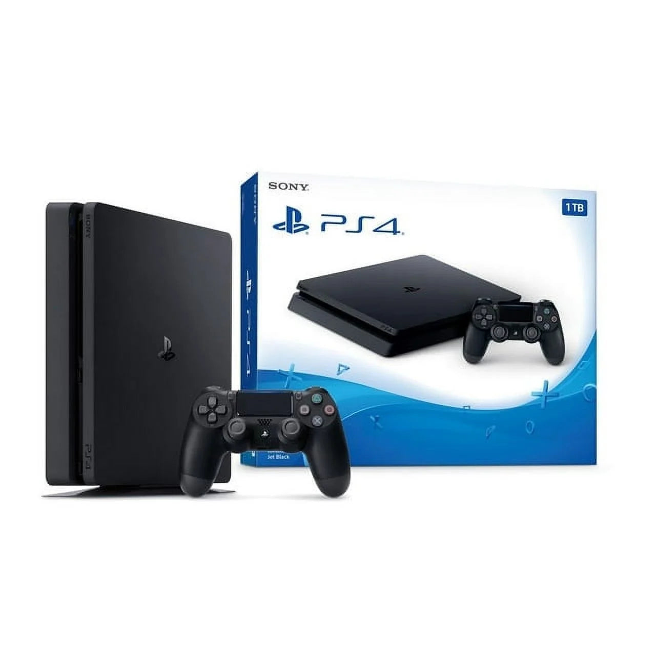 2215B PlayStation 4 Slim 500GB Gaming Console Black, Headset With BOLT AXTION Cleaning Kit Bundle Like New