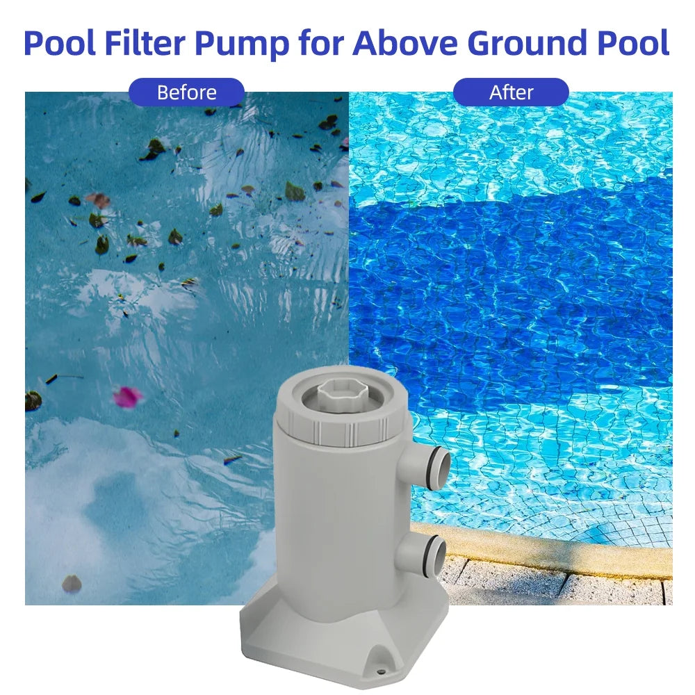 Anself Cartridge Filter Pump for Above Ground Pools 55W 250L/H Low Noise Improved Circulation