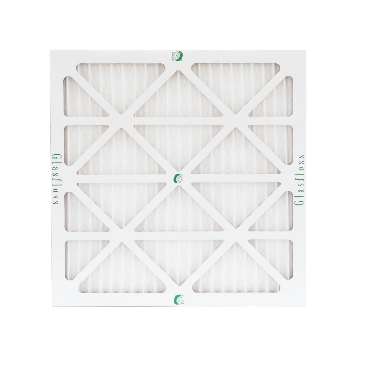 6 Pack of 24x24x1 MERV 10 Pleated Air Filters by Glasfloss. Actual Size: 23-3/8 x 23-3/8 x 7/8