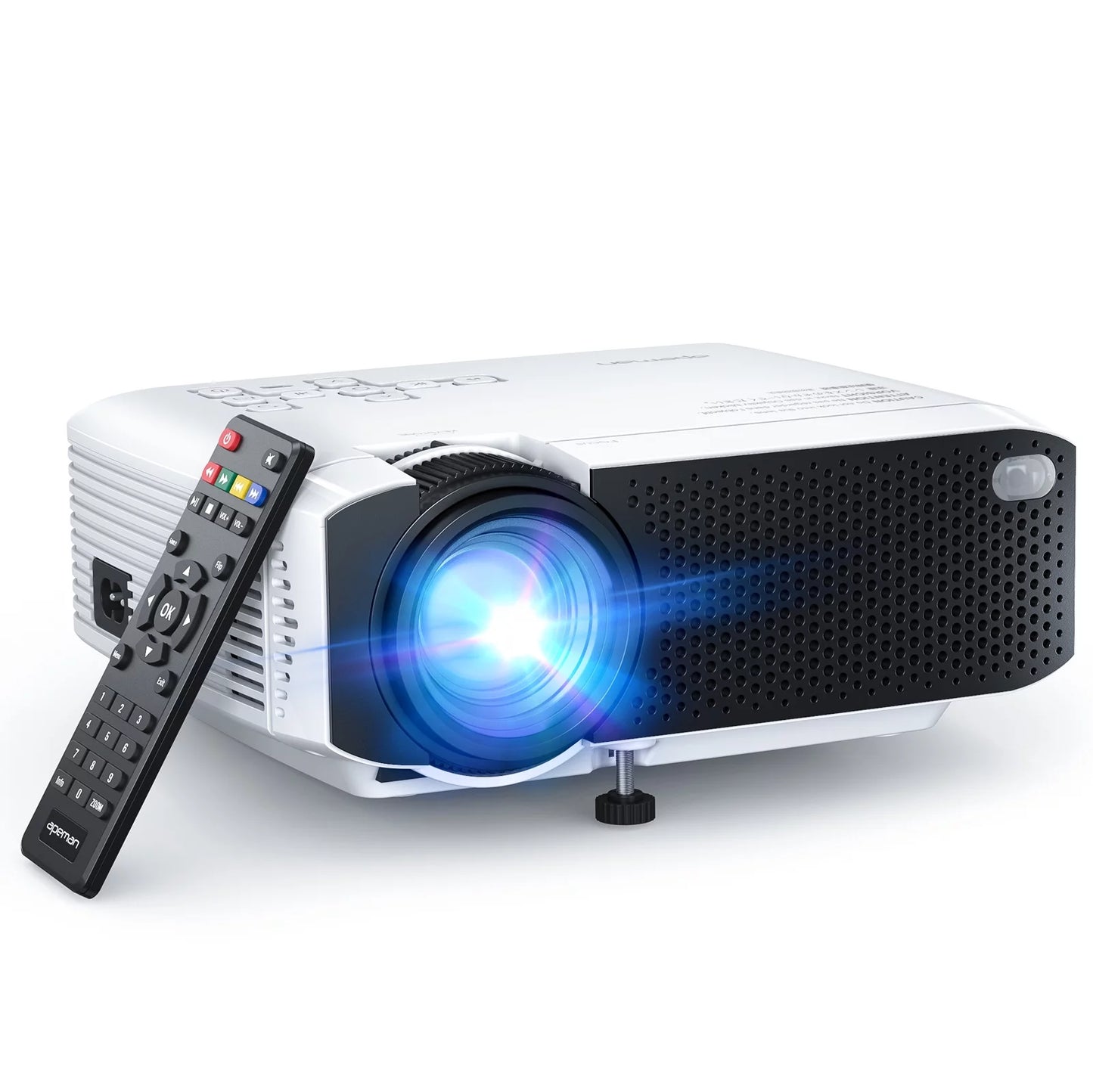 Apeman LC350 LCD Native 480P Support 1080P Home Theater Projector, Dual Speakers, Eyes Protection, Multiple Connection