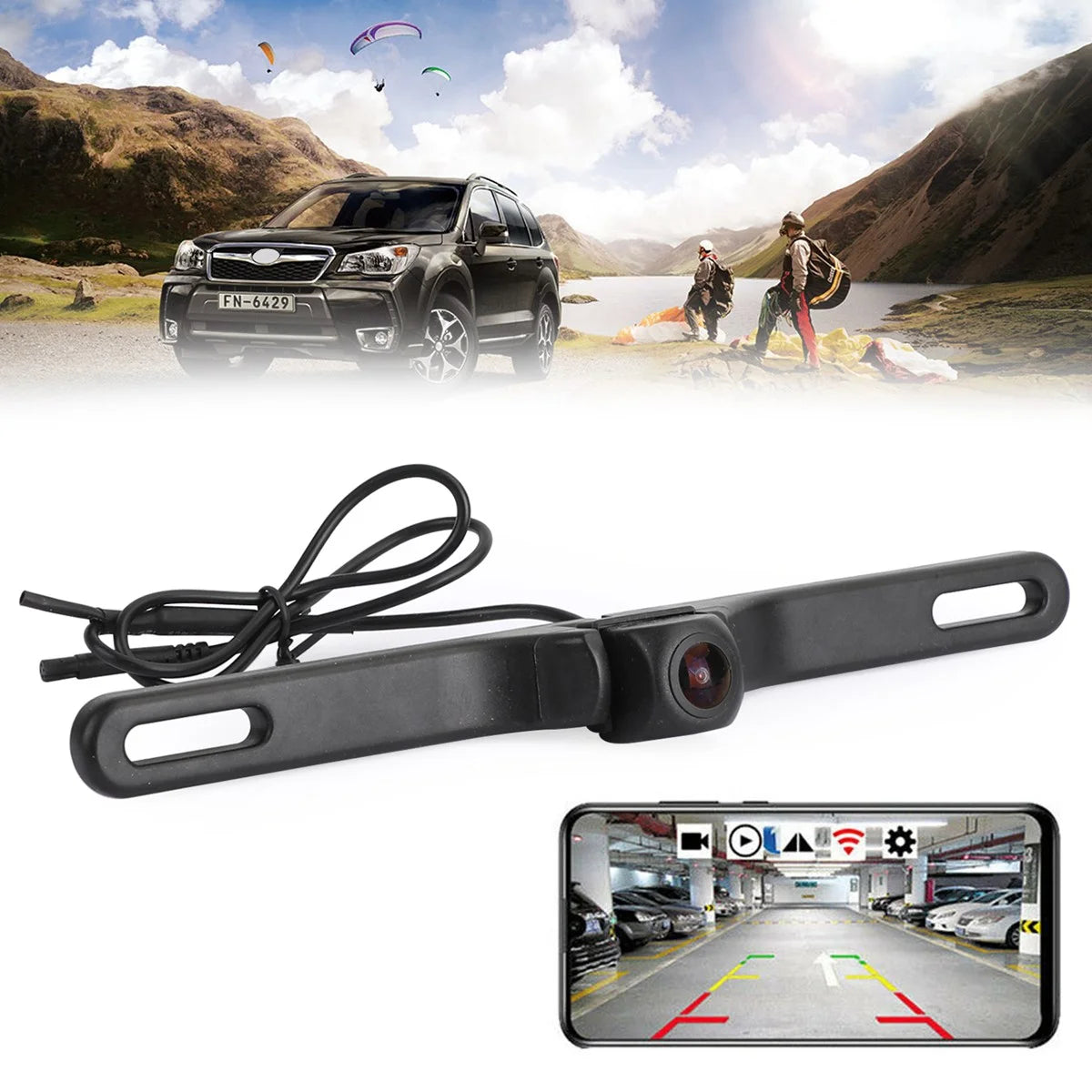 170 WiFi Car Rear View Cam Backup Wireless Camera Fit For iPhone Android