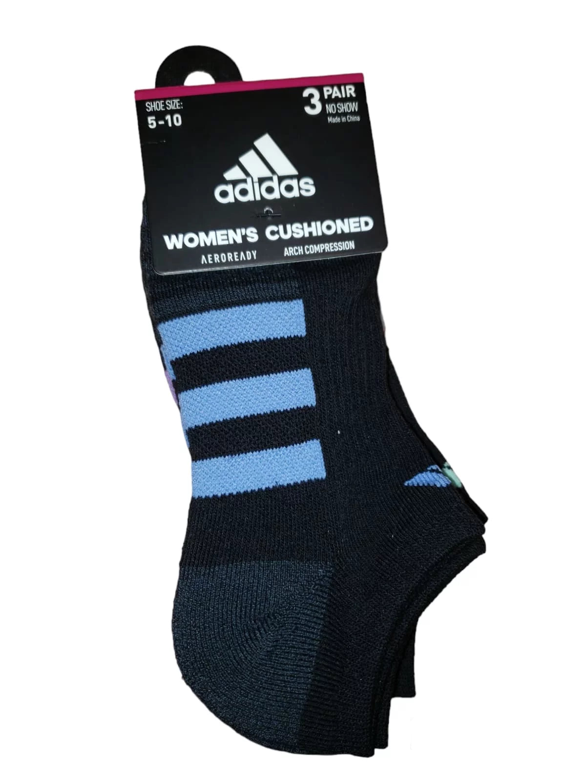 Adidas Women's Cushioned No Show Socks (3-Pair)