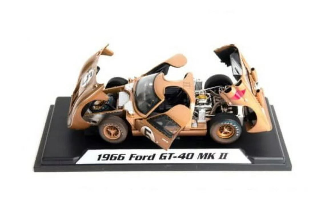 1966 Ford GT-40 MK II #5 After Race (Dirty Version), Gold - Shelby Collectibles SC430G - 1/18 scale Diecast Model Toy Car