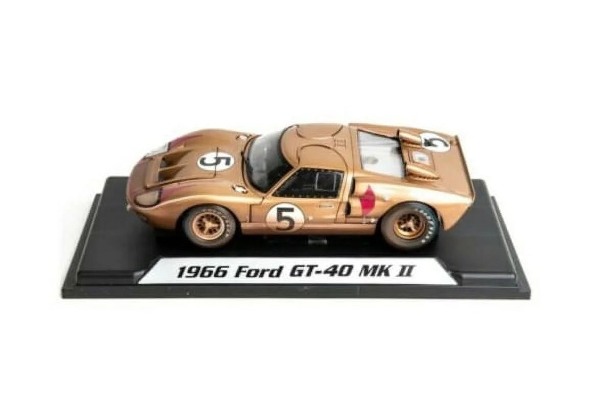 1966 Ford GT-40 MK II #5 After Race (Dirty Version), Gold - Shelby Collectibles SC430G - 1/18 scale Diecast Model Toy Car