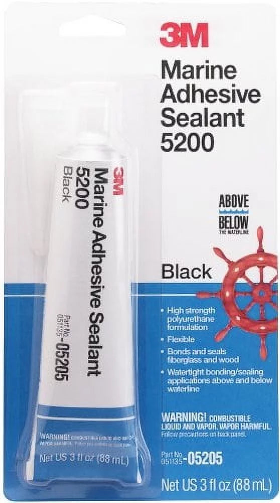 3m marine 5200 adhesive sealant, black, 3 oz