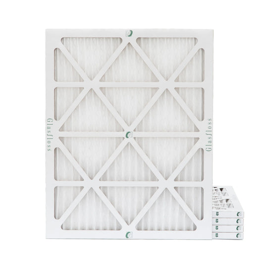 14x20x1 MERV 10 Pleated HVAC Air Filters by Glasfloss. ( Quantity 5 ) Exact Size: 13-1/2 x 19-1/2 x 7/8