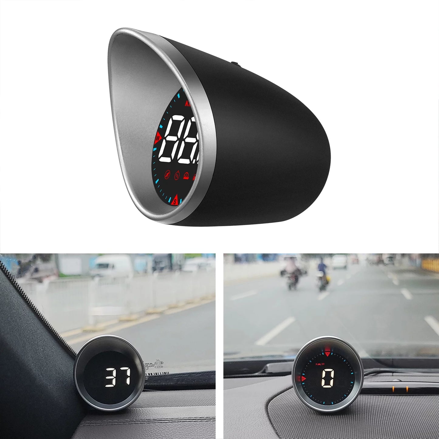 Aibecy Car Car Head-up Display Digital Speedometer Display Driving Mileage, Compass Angle, Overspeed and Fatigue Driving