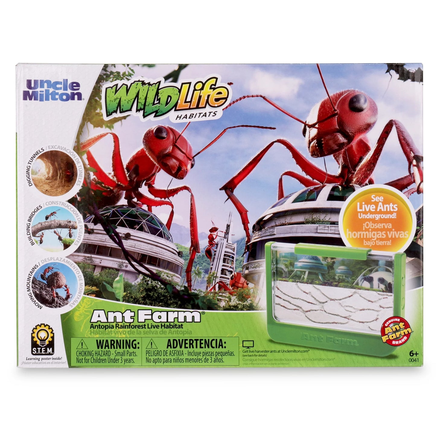 Ant Farm - Rainforest - Green - Uncle Milton Scientific Educational Toy