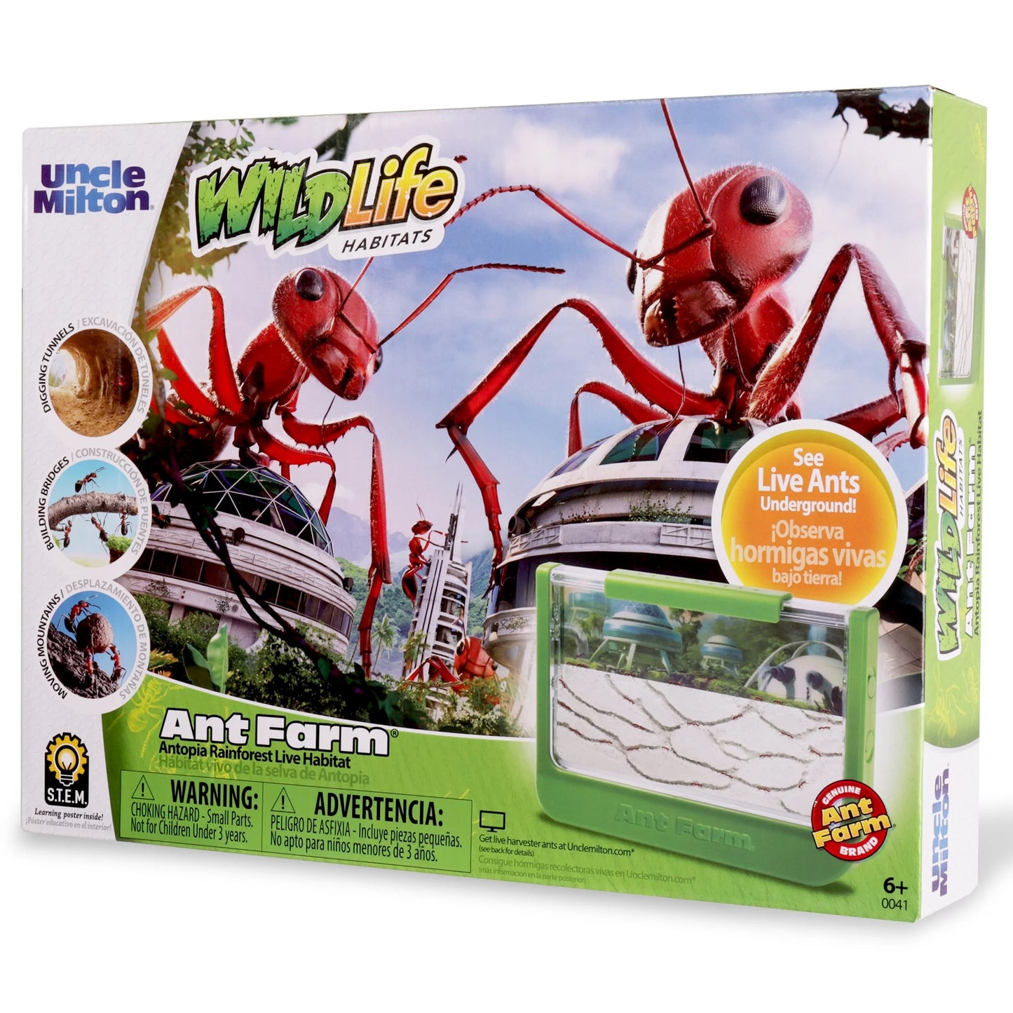 Ant Farm - Rainforest - Green - Uncle Milton Scientific Educational Toy