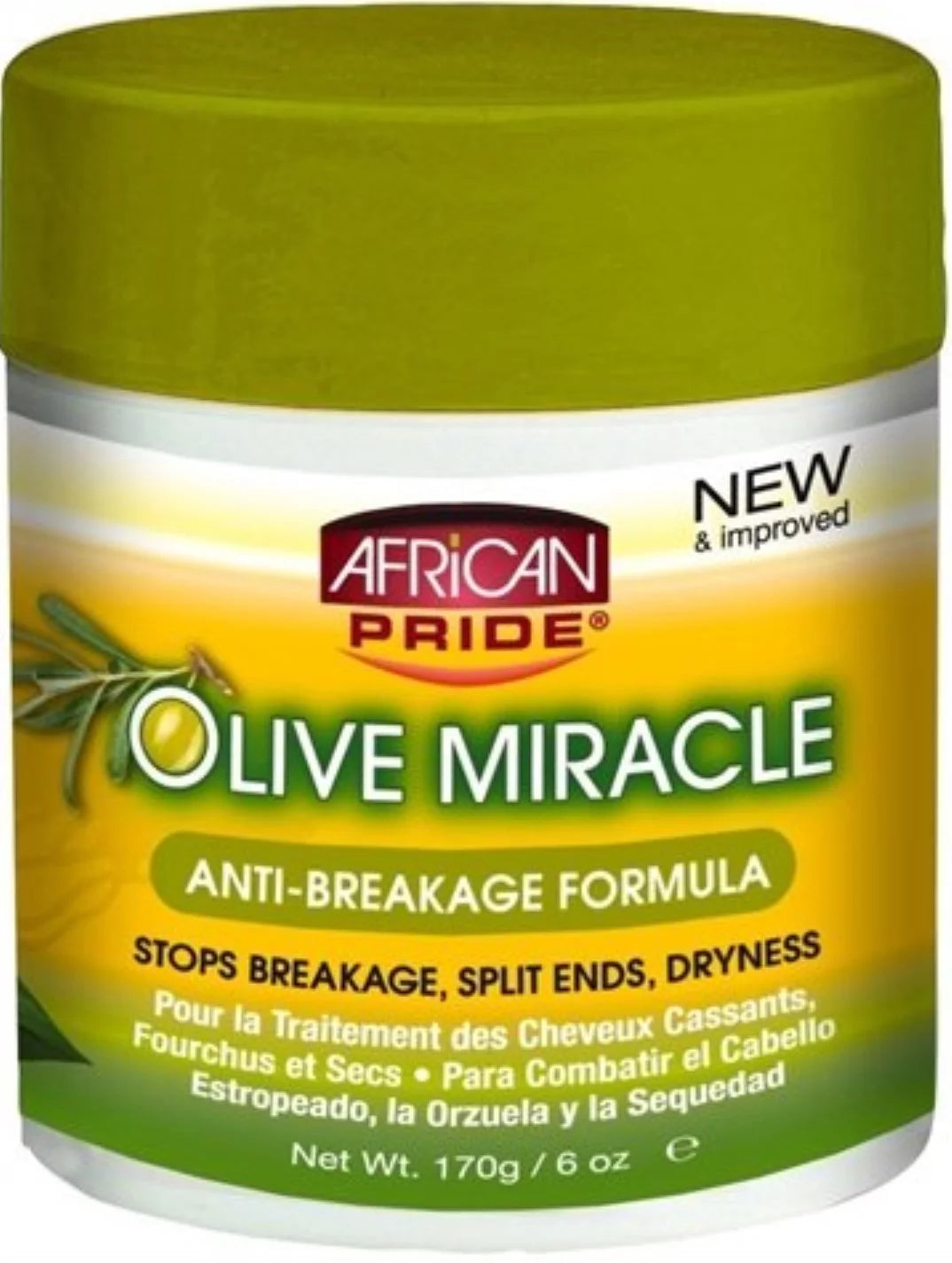 African Pride Olive Miracle Anti-breakage Formula, 6 oz (Pack of 6)