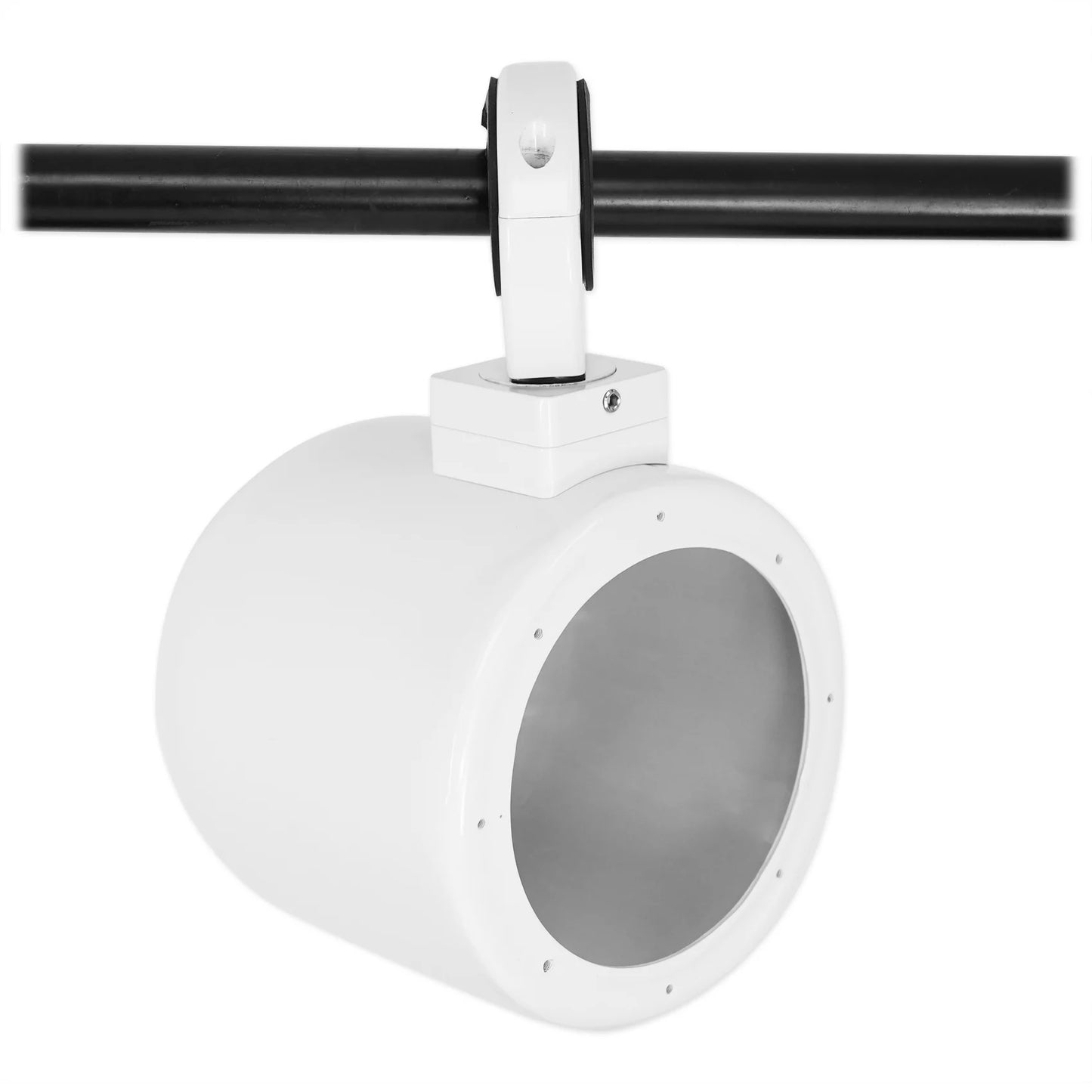 2) Rockville MAC525W 5.25" 360° Swivel White Aluminum Surface Mount Speaker Pods