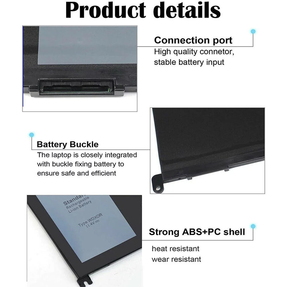 42WH WDX0R Battery for Inspiron 5565 7573 Series P66F P75F P69G CYMGM