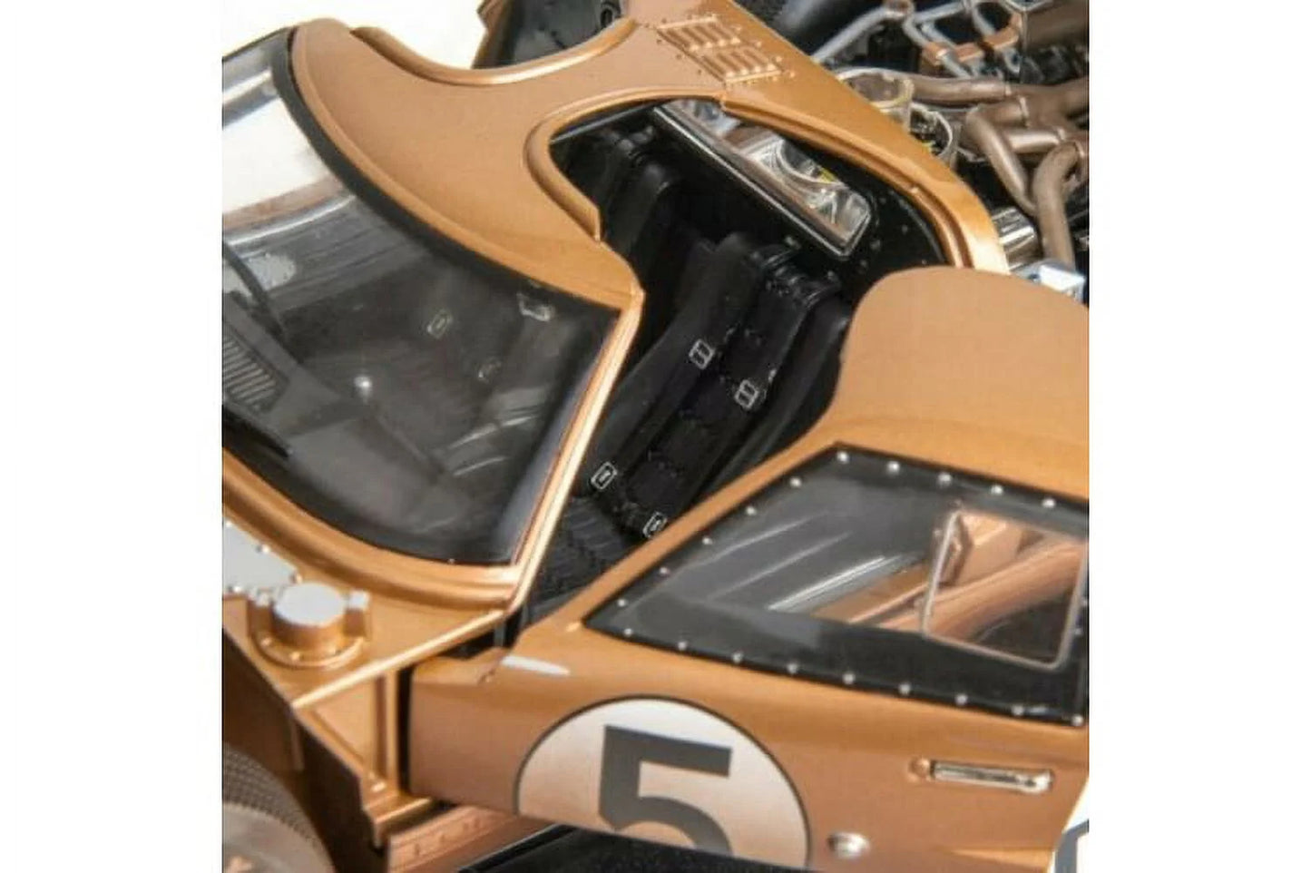 1966 Ford GT-40 MK II #5 After Race (Dirty Version), Gold - Shelby Collectibles SC430G - 1/18 scale Diecast Model Toy Car