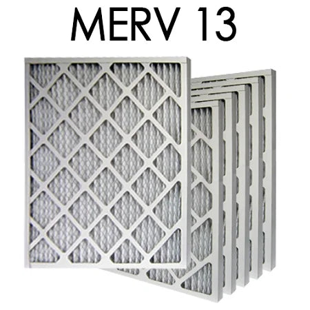 16x24x2 MERV 13 Pleated Air Filter 6PK | 15.375x23.375x1.75 - Actual Size