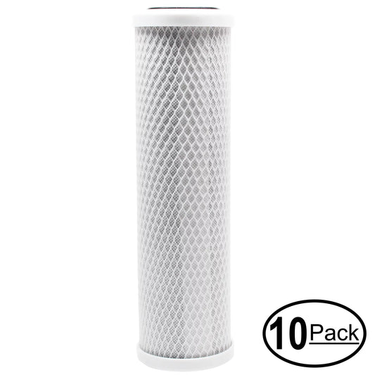 10-Pack Replacement for PurePro HRO-300 Activated Carbon Block Filter - Universal 10 inch Filter for PurePro 10" Light Commercial RO : HRO-300 - Denali Pure Brand