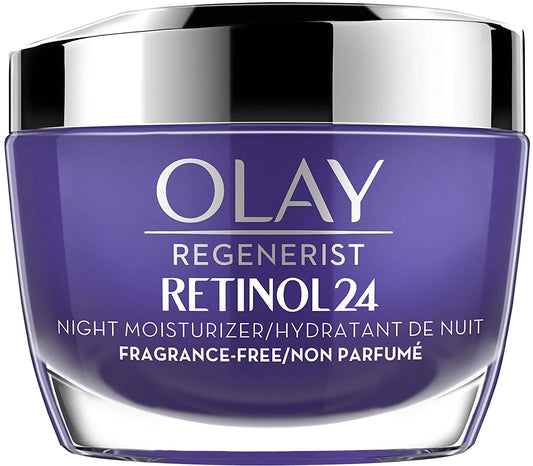 3 Pack - Olay Regenerist Retinol 24 Night Moisturizer cream, Fragrance free, 1.7 Fl Oz