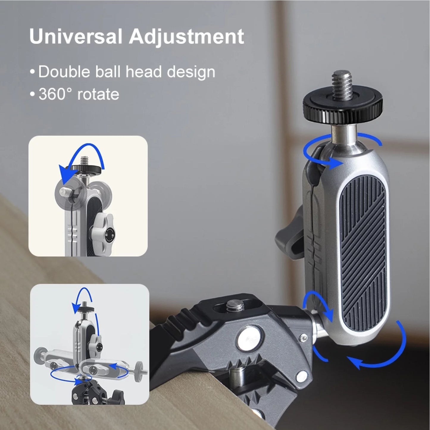 ammoon AKASO DJI Compatible Camera Mounts Clamp Mount Handlebar Adapter Mount