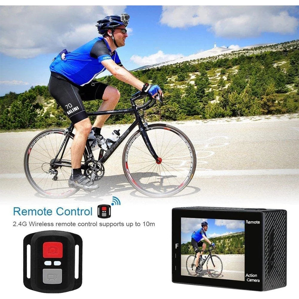 Akaso V50 Action Camera-Native 4K/30fps 20 MP with Wi-Fi - (Open Box)