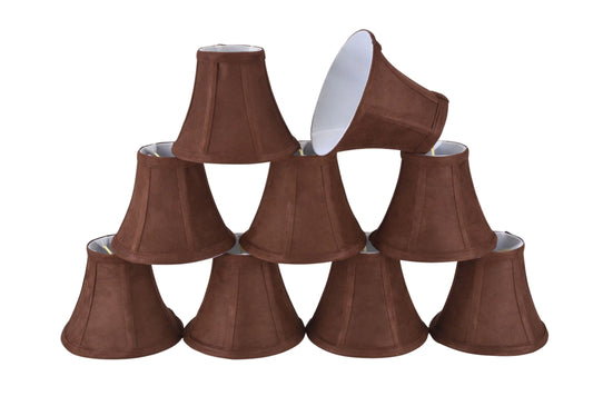 Aspen Creative Corporation 6'' Suede Bell Candelabra Shade (Set of 9)