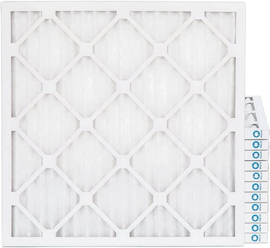 20X22x1 MERV 11, MPR 1000 Pleated Furne 1" Air Filters By Pamlico. Case Of 12. Ext Size: 19-1/2 X 21-3/4 X 3/4