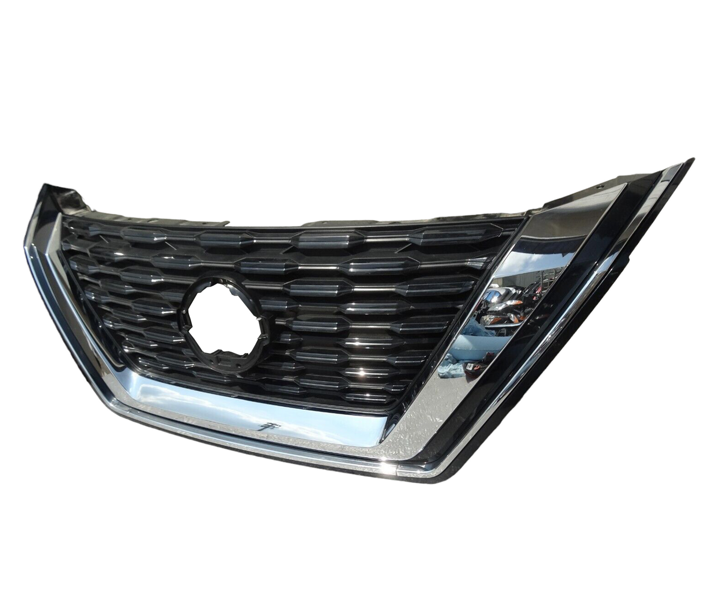 2021 2022 2023 Compatible With Rogue Front Bumper Upper Grille Chrome With Camera Option