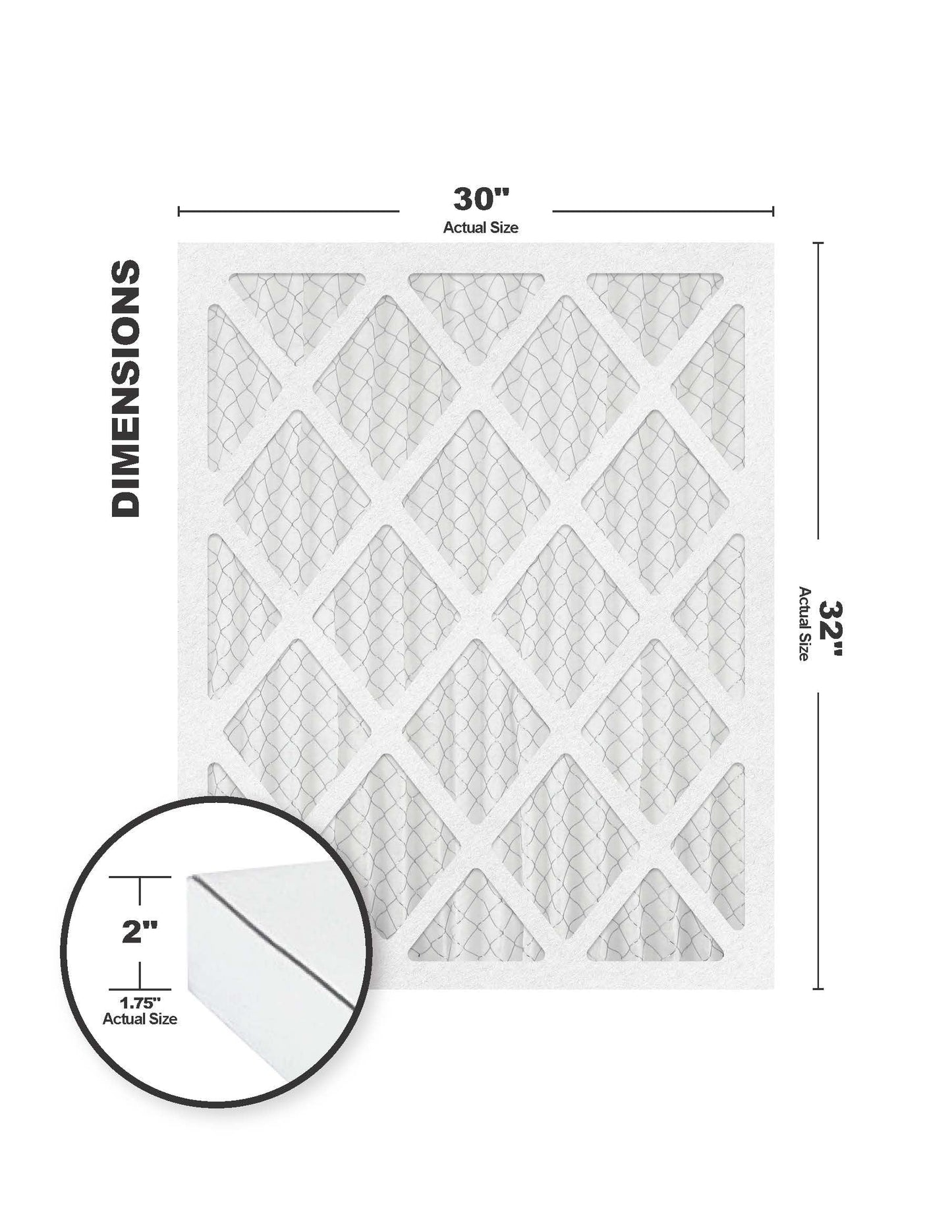 Accumulair Diamond 30x32x2 MERV 13 Air/Furnace Filters (6 pack)