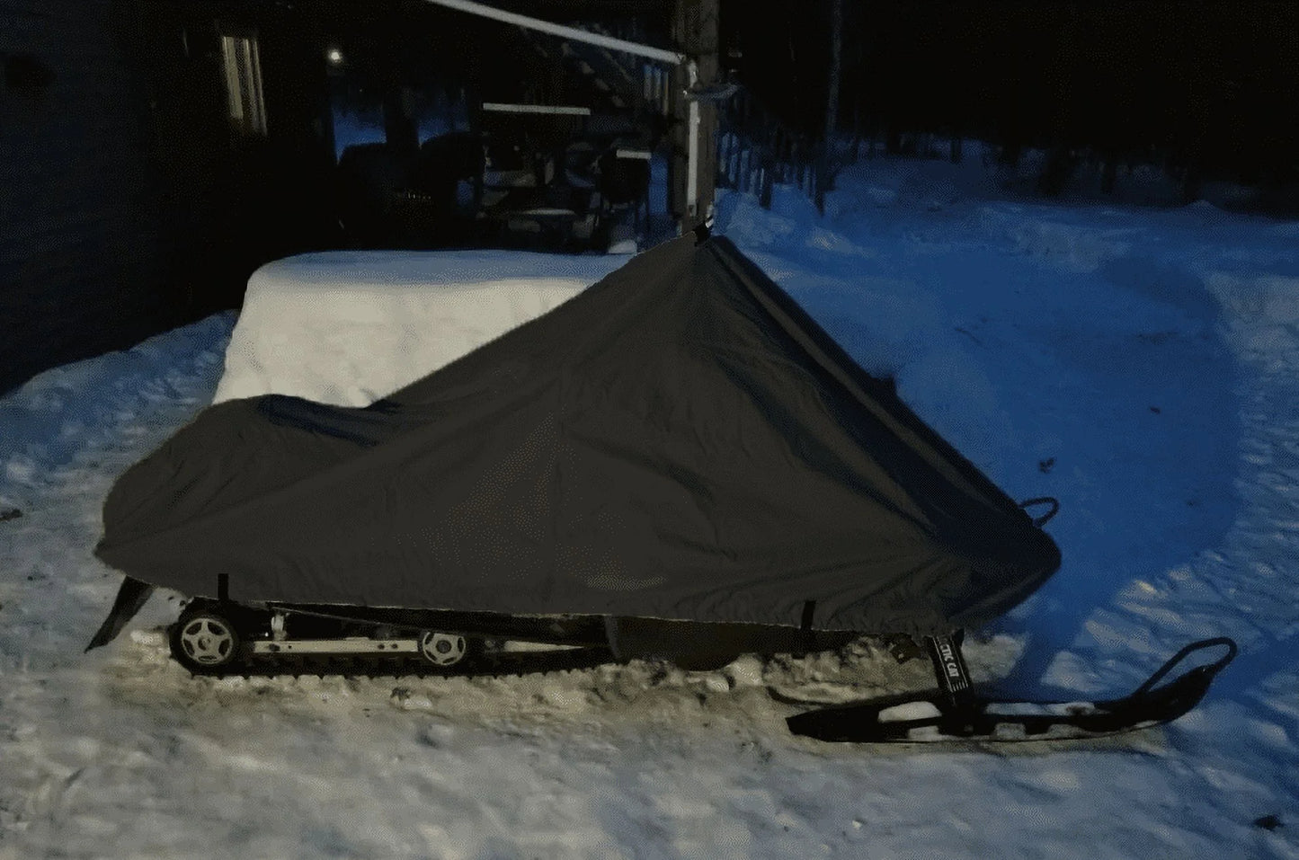 200 Denier Storage Snowmobile Cover Compatible for the 2013-2015 Ski Doo Bombardier Model GSX SE E-TEC 600 H.O. Snowmachine Sled. All Black.